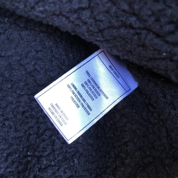 ZOO YORK Full Zip Hoodie Jacket LG Men's Black Sherpa Fleece Lined Winter Heavy - Picture 9 of 10